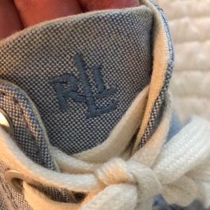 Baby blue Lauren ked type sneakers